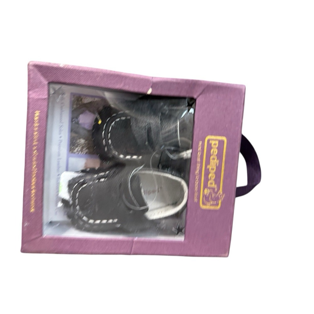 Pediped Originals Charlie loafer black white Infants Shoes Leather XS 0-6 Months
